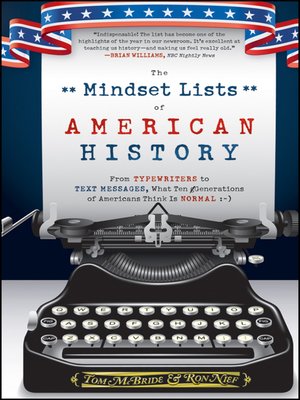 cover image of The Mindset Lists of American History